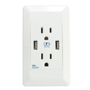 Tomacorriente estándar con doble Puerto USB-2A