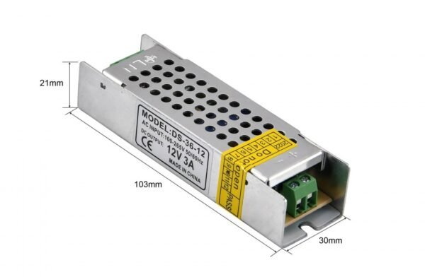 Transformador 3A Metálico – 36W